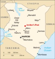 Cartina geografica e informazioni generali del Kenya - click per ingrandire