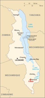 Cartina geografica e informazioni generali del Malawi - click per ingrandire
